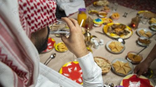 فطور عائلة سعودية برمضان ،سفرة رمضان