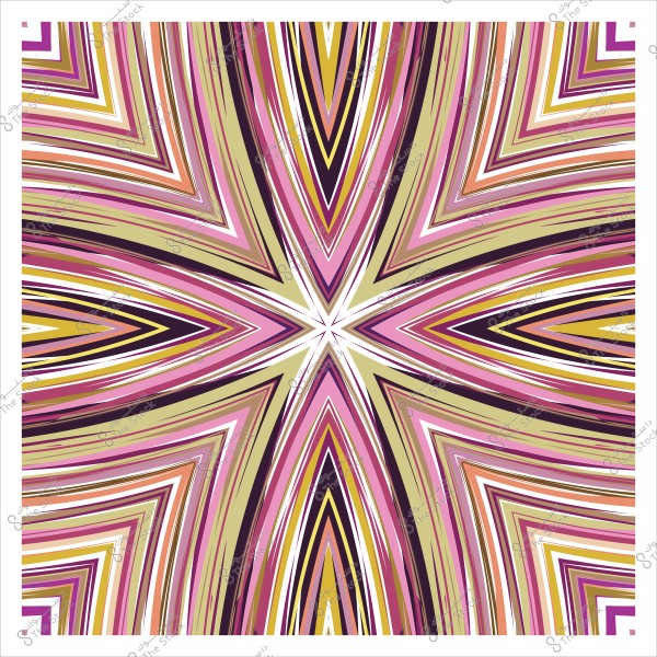 تصميم مجرد بأشكال هندسية متموجة بألوان وردية وبيج وأرجوانية تتقاطع في مركز الصورة.