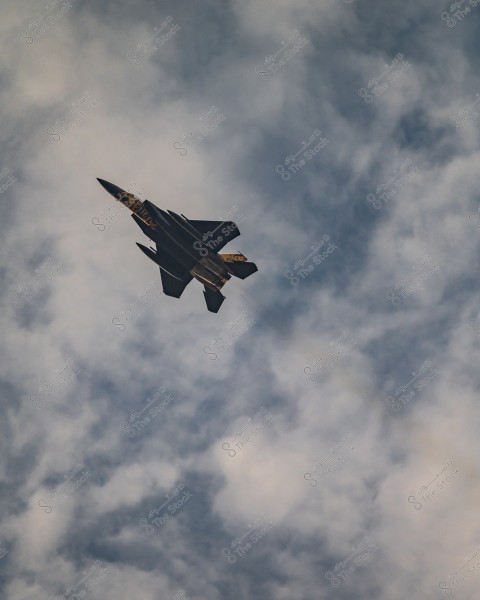 closeup of a fighter jet mid flight