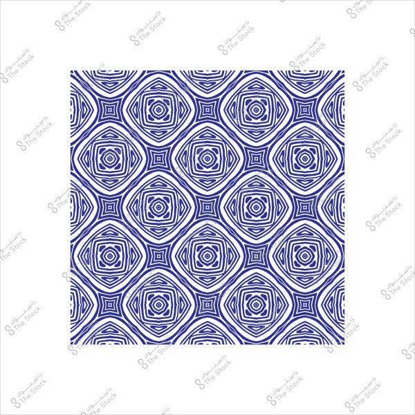 Repeated geometric pattern in dark blue on a white background.