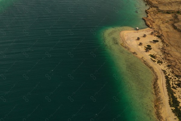 Aerial image of one the breathtaking islands of Jazan