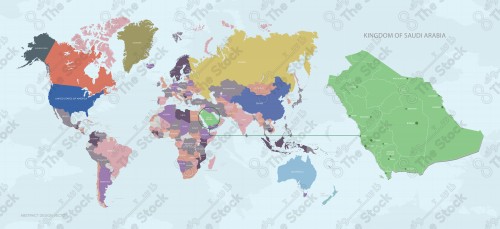 موقع المملكة العربية السعودية على خريطة العالم