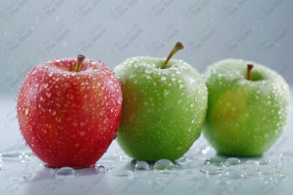 Apple in a studio photography