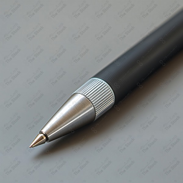 Close-up image of a sleek and professional metallic mechanical pencil. by AI