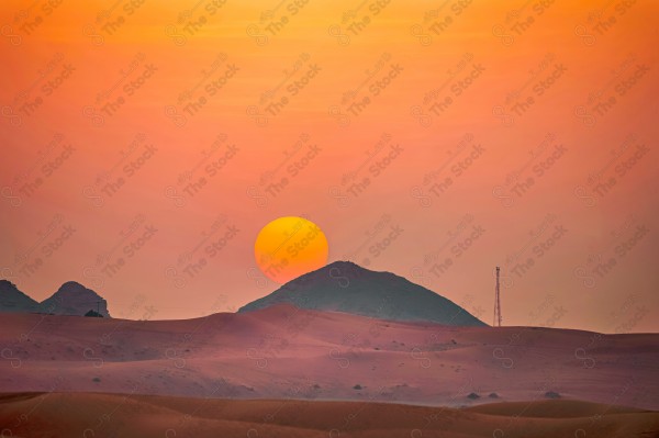 Sunset shot at Red Sun Dunes, Riyadh, Saudi Arabia, barren desert, nature.