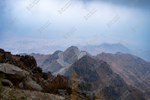 Landscape view of Taif Mountains