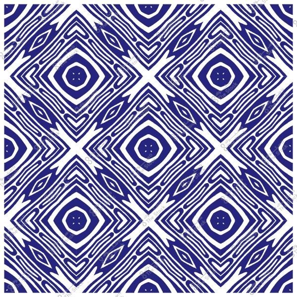 نمط هندسي أزرق وأبيض مكون من أشكال ماسية متكررة.