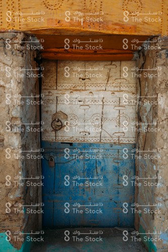 Historic door (old) in Rijal Almaa village