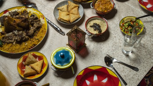 فطور عائلة سعودية برمضان ، سفرة رمضان