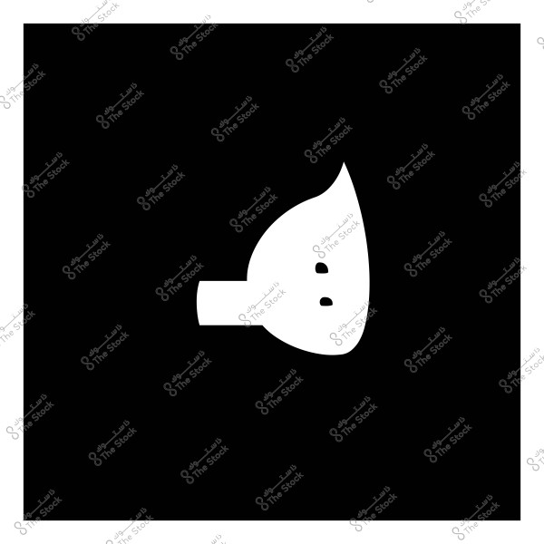 رسم توضيحي باللون الأبيض لفرشاة رسم على خلفية سوداء, يظهر فيها شكل الفرشاة بوضوح مع مقبض عريض وشعيرات مدببة.

-