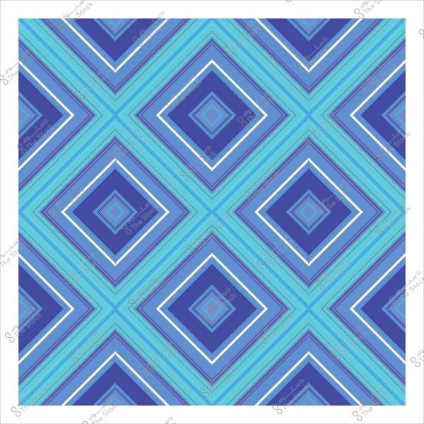 نمط هندسي ذو أشكال ماسية باللونين الأزرق والأرجواني بتدرجات مختلفة.