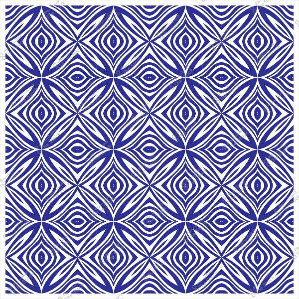 نمط متكرر بأشكال هندسية متموجة بالأزرق والأبيض, تشبه الأعين أو القطرات.