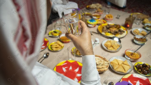 فطور عائلة سعودية برمضان ،سفرة رمضان