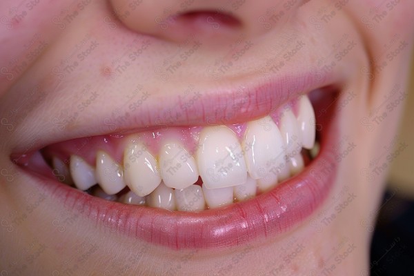 Lady's smile - teeth.