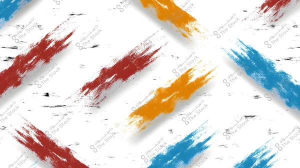 An image featuring angled brush strokes in various colors on a white background. The colors include red, blue, and orange, with touches of black. These compositions create a dynamic and modern appearance.
