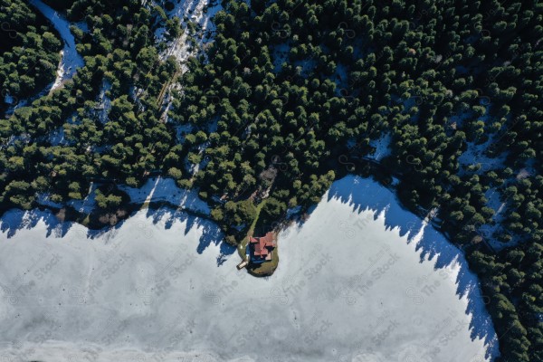 A picture from the lake of Bolu city in Turkey