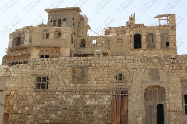 بيوت قديمة تراثية - بناء حجري - فن معماري - مدينة ينبع البحر