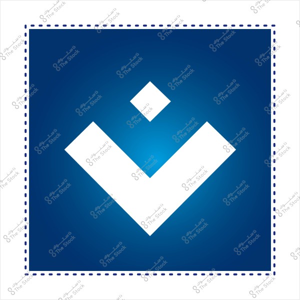 شعار مؤسسي يحتوي على تصميم هندسي بسيط بألوان زرقاء وبيضاء.