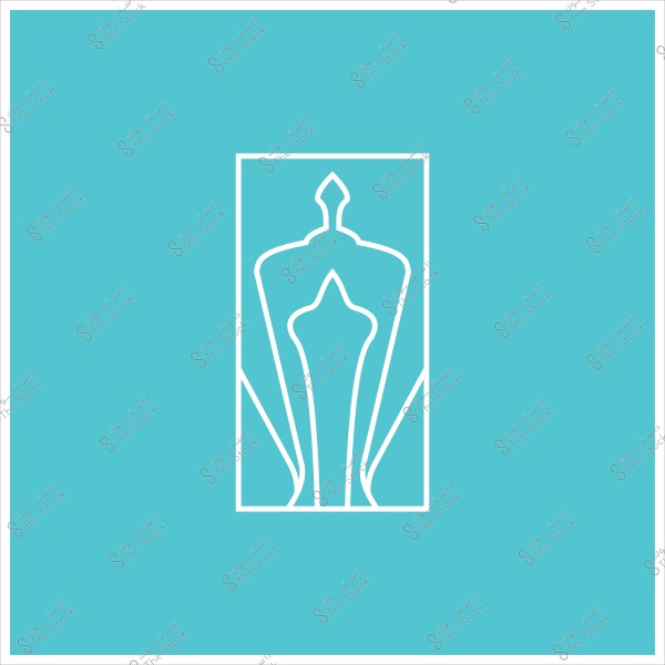 شعار تصميم الكويت على خلفية زرقاء.