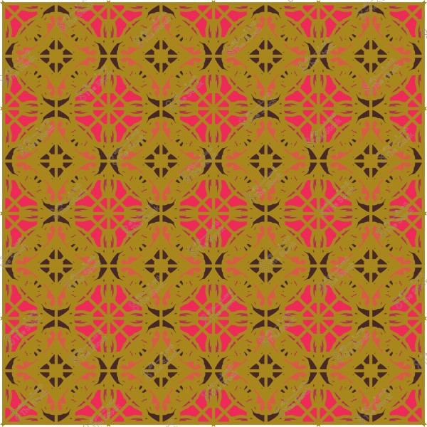 نمط زخرفي بتصميم هندسي بألوان الوردية والبنية.