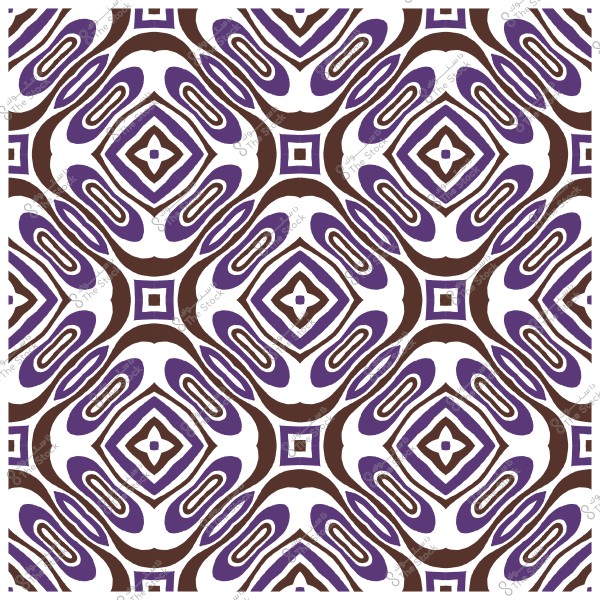 نمط هندسي متكرر يشبه الأشكال الزخرفية التقليدية بألوان بنفسجية وبنية على خلفية بيضاء.