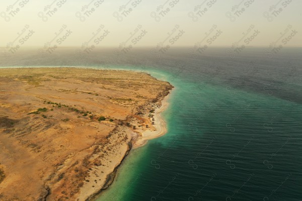 Aerial image of one the breathtaking islands of Jazan