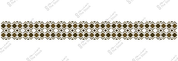 A simple decorative pattern composed of interlocking diamonds and triangles in brown on a white background. The design features repetitive rows arranged symmetrically, using dark and light shades of brown to create an appealing visual effect.