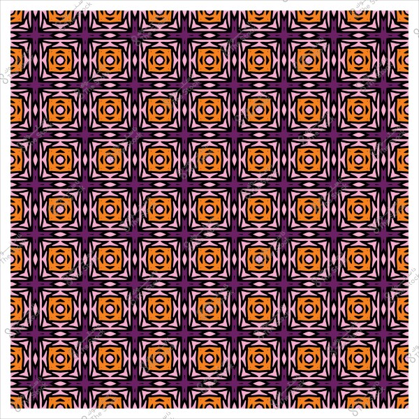 نمط هندسي متكرر بأشكال مربعة باللونين البرتقالي والأرجواني.