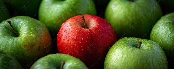 Apple in a studio photography