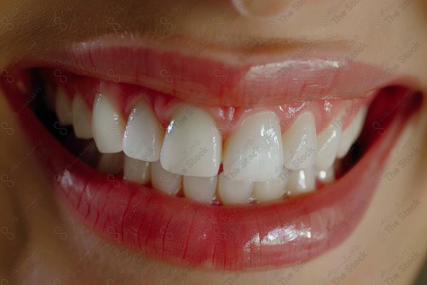 Lady's smile - teeth.