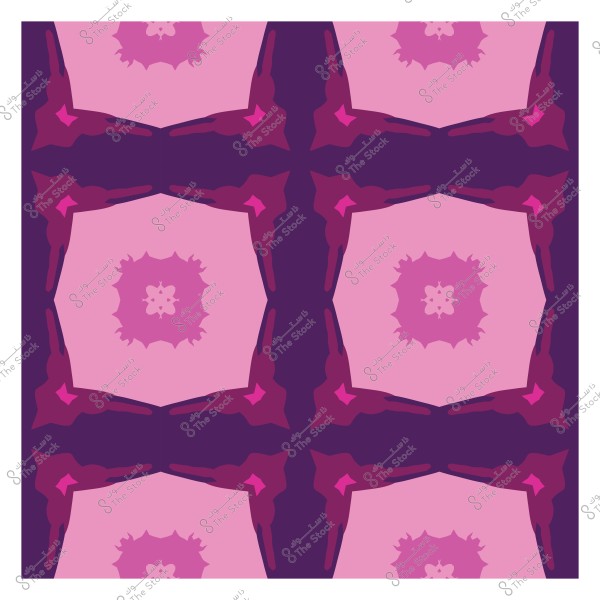 Geometric pattern with multilateral shapes in shades of pink and purple.