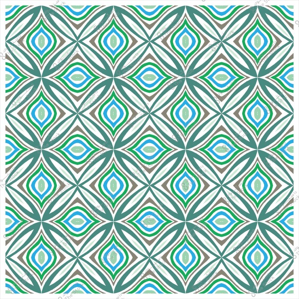 نمط هندسي ملون بأشكال متداخلة باللونين الأخضر والأزرق.