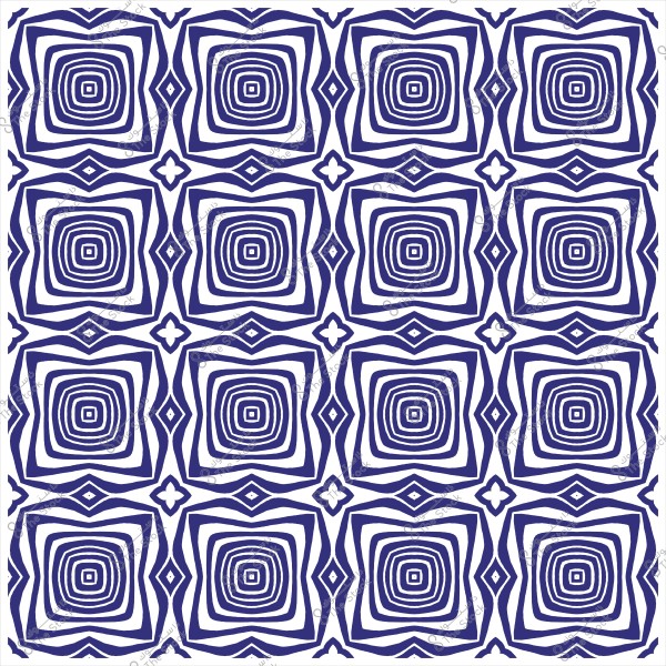 نمط هندسي متموج بألوان زرقاء وبيضاء يتكون من مربعات متداخلة.