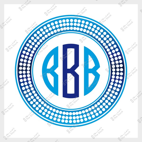 شعار دائري يحتوي على أحرف "BBB" بتصميم يشبه المونوغرام, محاط بدائرة مزينة بنقاط زرقاء متدرجة اللون, والخلفية بيضاء.

-