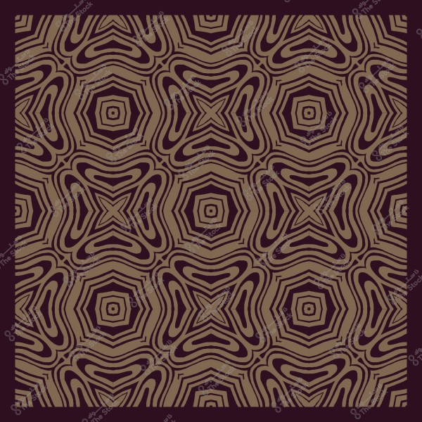 نمط هندسي متكرر يعرض أشكالاً سداسية وخطوطاً منحنية بتدرجات بنية اللون متداخلة على خلفية داكنة.
-