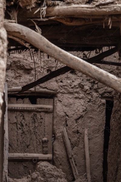 An old mud building in the heritage village of Ushaiqar