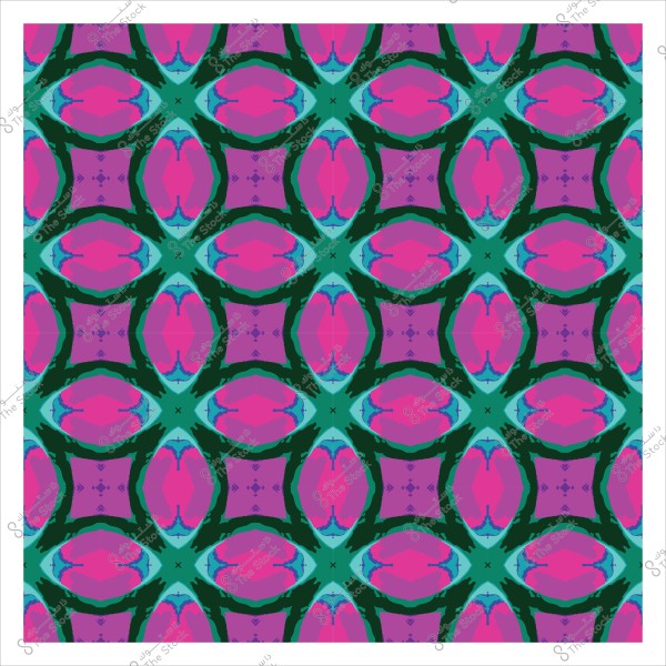 نمط هندسي ملون بظلال من الوردي, الأخضر, والأزرق.