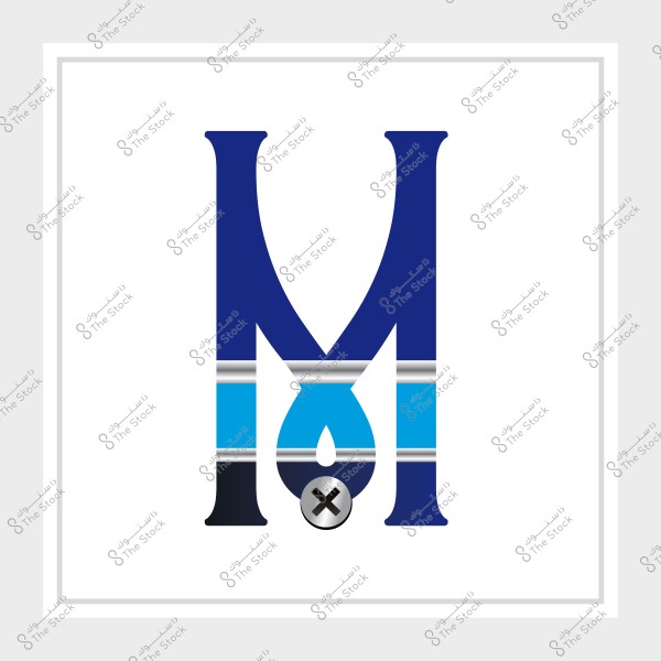 تصميم شعار أنيق يحتوي على حرف "M" باللون الأزرق الداكن مع تفاصيل باللون الأزرق الفاتح والعنصر البصري في الأسفل بشكل دائرة بها علامة "X" باللون الرمادي, مما يضفي على التصميم مظهراً حديثاً وفنياً.
                            
-