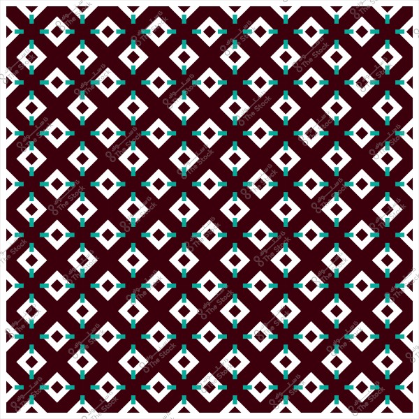 Simple geometric decorative pattern in neutral colors with shades of navy and blue.