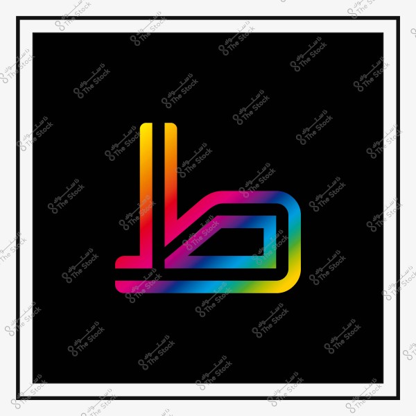 Creative logo with rainbow colors on a black background.