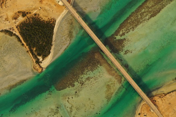 Aerial image of one the breathtaking islands of Jazan