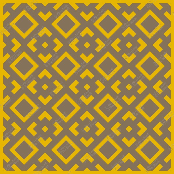 نمط هندسي مكون من أشكال مربعة ومستطيلة باللونين الأصفر والبني.