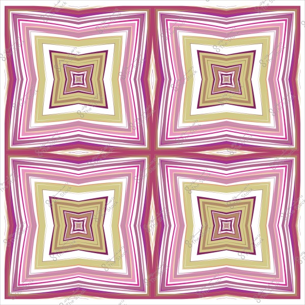 نمط هندسي متماثل بأشكال مربعة متداخلة بألوان وردية وبيج.