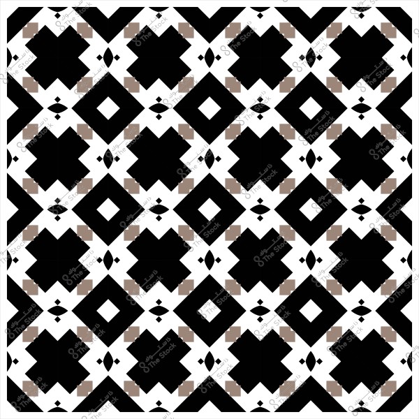 Geometric pattern in black and gray on a white background.