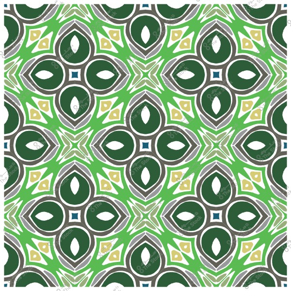 نمط هندسي متكرر باللونين الأخضر والبيج.