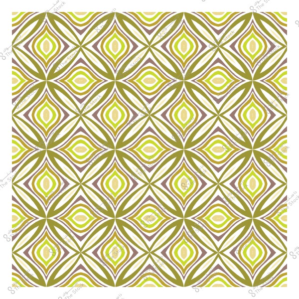 نمط زخرفي بأشكال متشابكة باللونين الأصفر والبني.