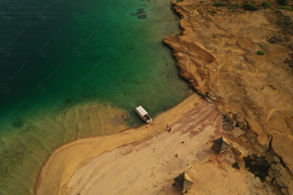 Aerial image of one the breathtaking islands of Jazan