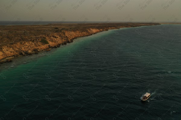 Aerial image of one the breathtaking islands of Jazan