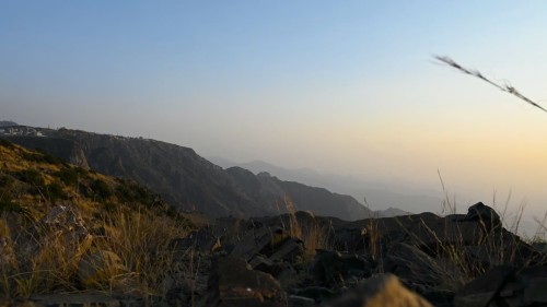 sunset over the mountains From Al Hada, Taif, Saudi Arabia