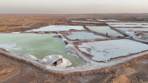 Rock salt production in Al-Qassim city in Al-Washm area in Riyadh region